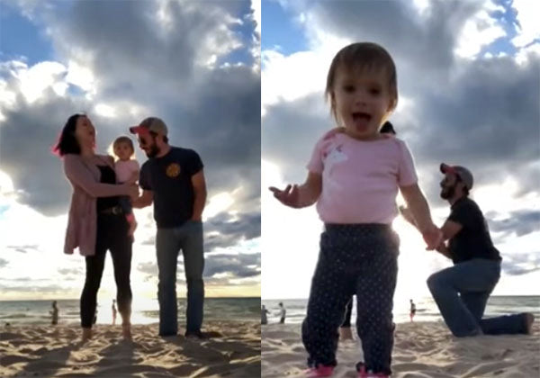 Toddler Photobombs Parents’ Beach Proposal, Earns Segment on ‘Today’ Show