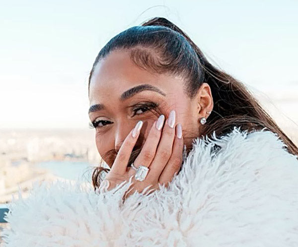 Jordyn Woods Debuts 10+ Carat Emerald-Cut Diamond After Holiday Proposal