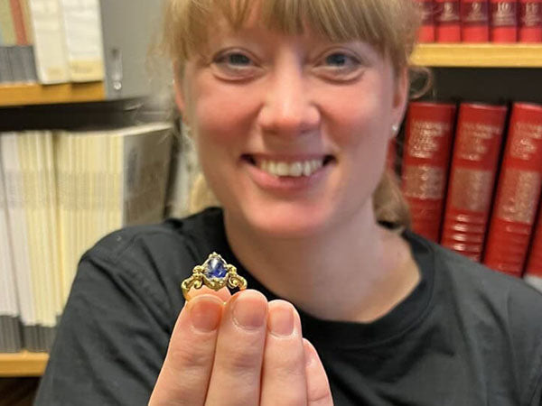 Medieval Gold Ring Set With Blue Stone Is Unearthed in Norway's Oldest Town
