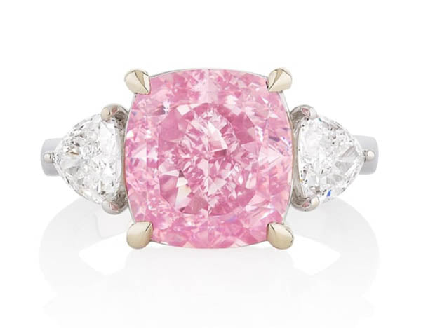Rare 6.95-Carat Vivid Purplish Pink Diamond Ring Could Fetch $9MM at Phillips