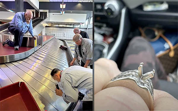 Pittsburgh Airport Workers Go Extra Mile to Find Diamond Lost on Carousel B
