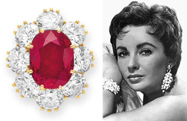 Birthstone Feature: Elizabeth Taylor’s ‘Perfect’ Ruby Set an Auction Record in 2011