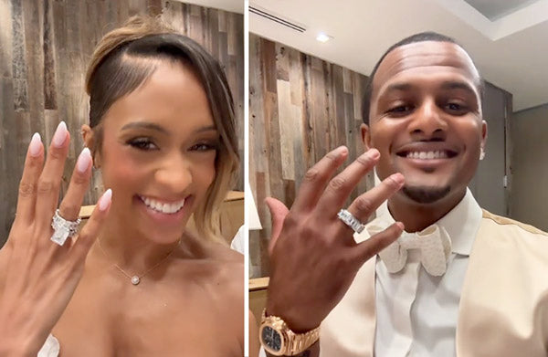 Deshaun Watson & Jilly Anais Dazzle With 50+ Carats of Wedding Band Brilliance