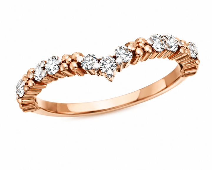 Nesting Ring 14k Rose Gold Polished .33ct Diamond Band