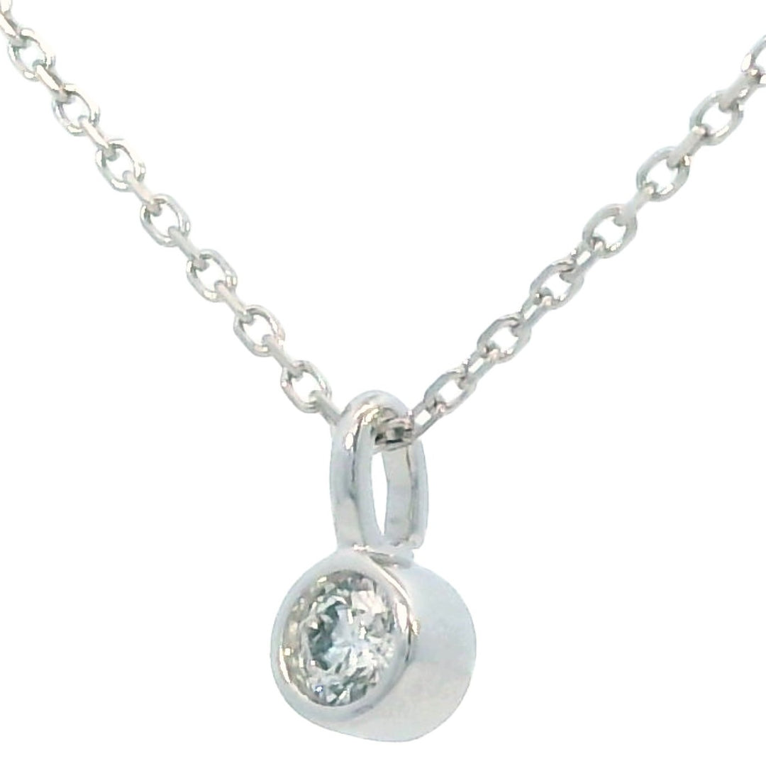 .07ct Diamond Bezel Pendant