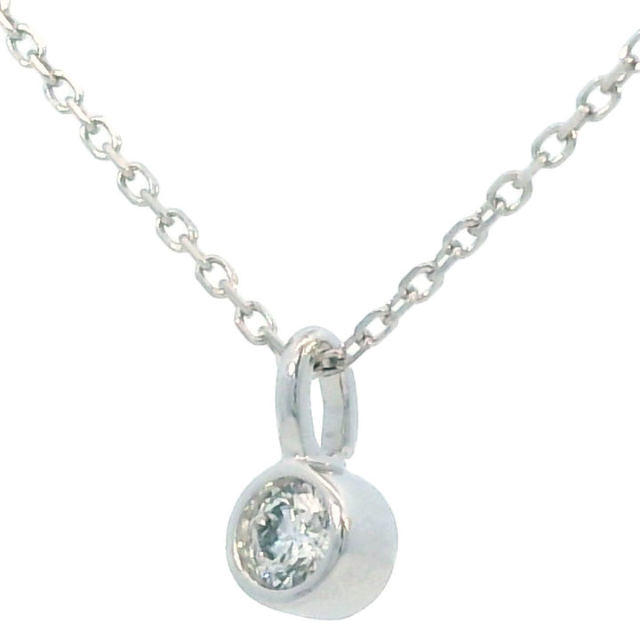 .07ct Diamond Bezel Pendant