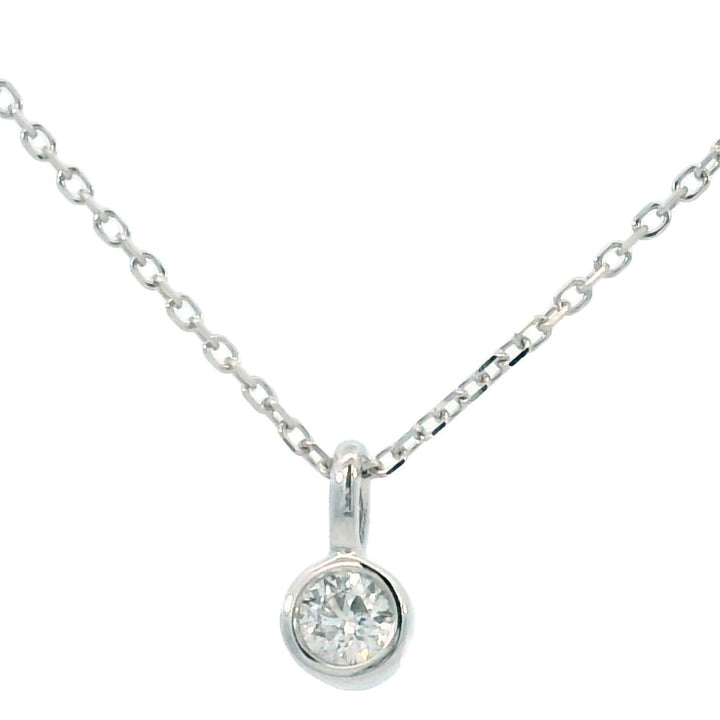 .07ct Diamond Bezel Pendant
