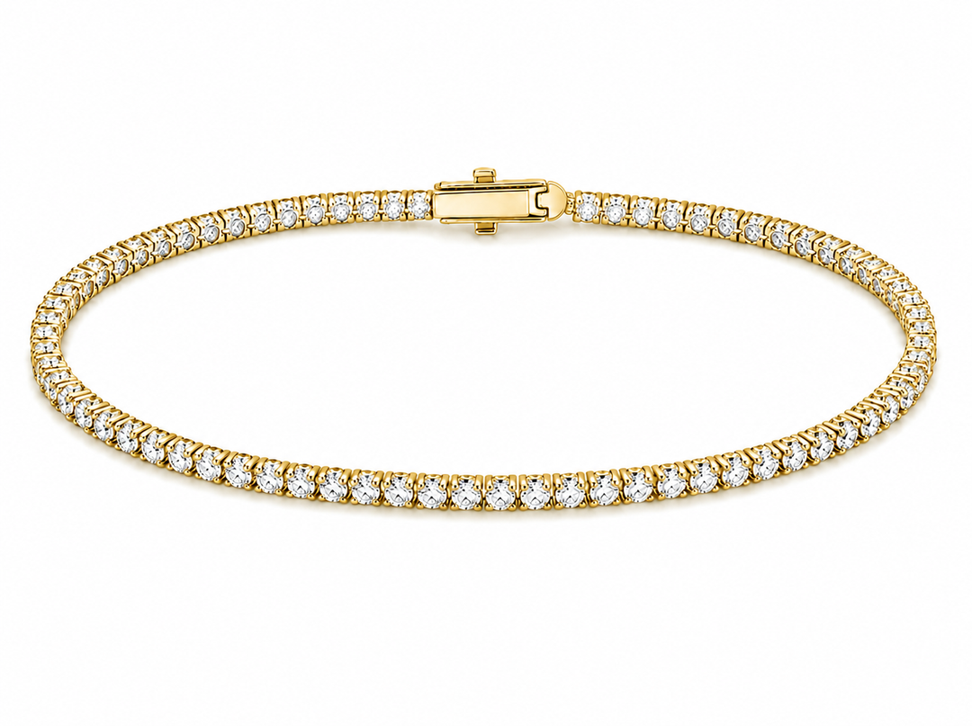 3.04ct Tennis Bracelet 14k Yellow Gold Lab Grown Diamond Bracelet