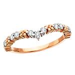 Nesting Ring 14k Rose Gold Polished .33ct Diamond Band