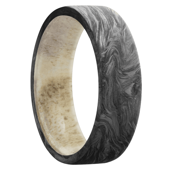 Forged Carbon Fiber + None Finish + Antler