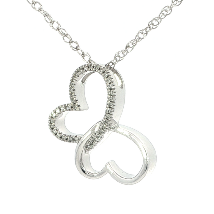 Open Diamond Butterfly Pendant, Sterling Silver