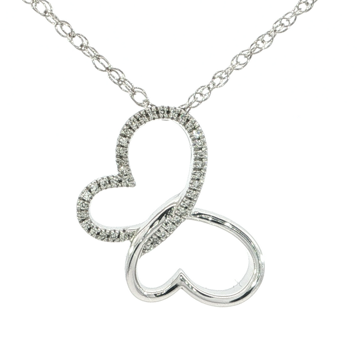 Open Diamond Butterfly Pendant, Sterling Silver
