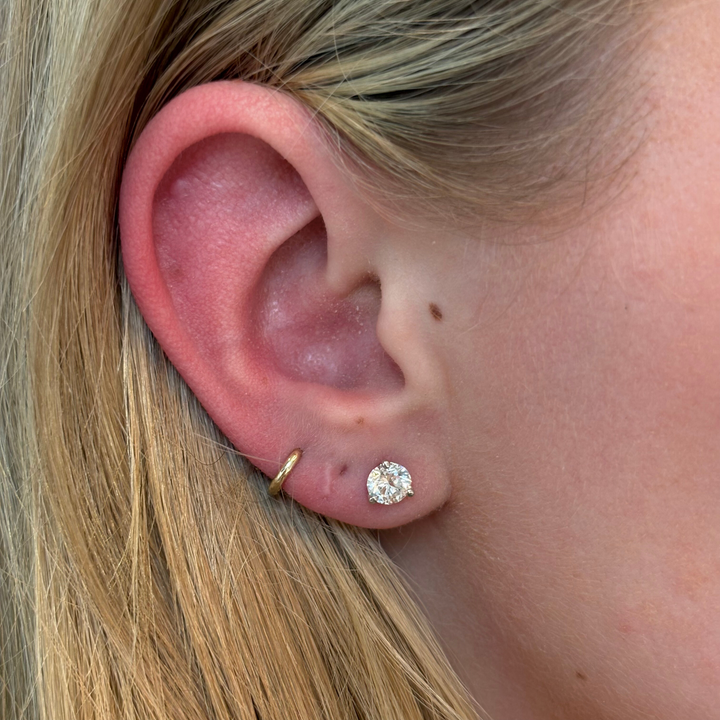 1.5ct TW 3 prong Natural Diamond Earrings A Quality