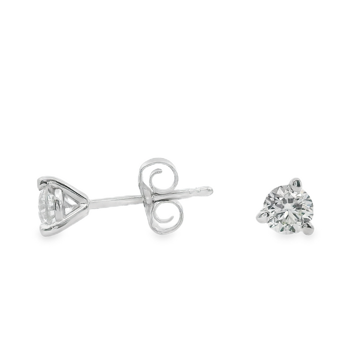 .40ct TW 3 prong Natural Diamond Earrings A Quality