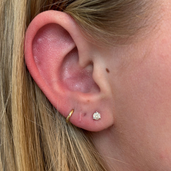 .33ct TW 3 prong Natural Diamond Earrings A Quality