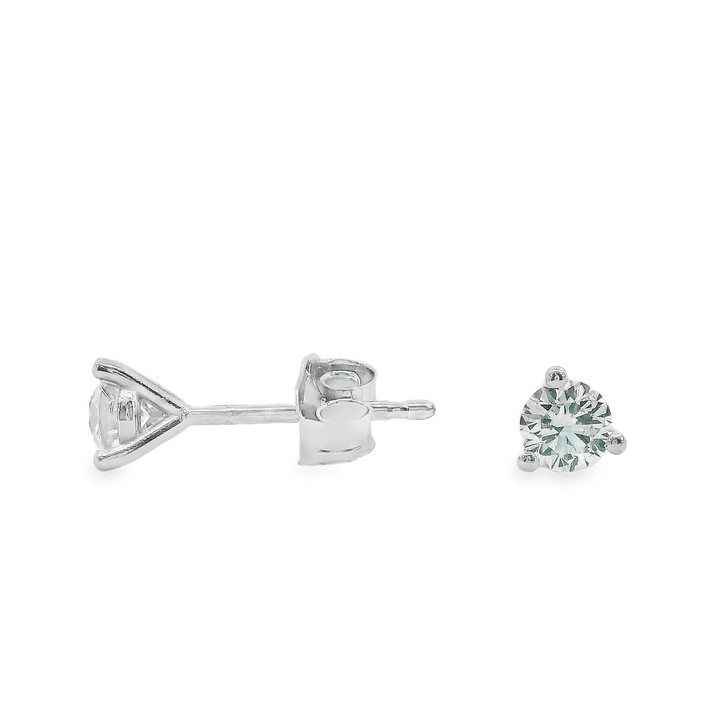 .33ct TW 3 prong Natural Diamond Earrings A Quality