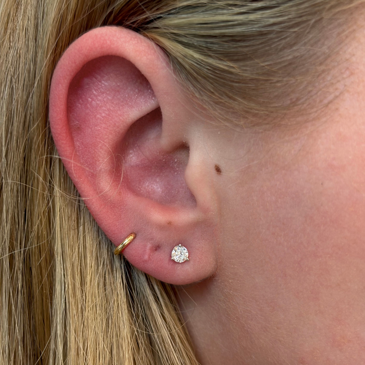 .50ct TW 3 prong Natural Diamond Earrings A Quality