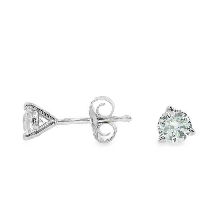 .50ct TW 3 prong Natural Diamond Earrings A Quality