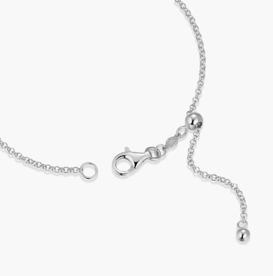 Double Heart Sterling Silver 925 Purity Lab Grown Diamond Bracelet