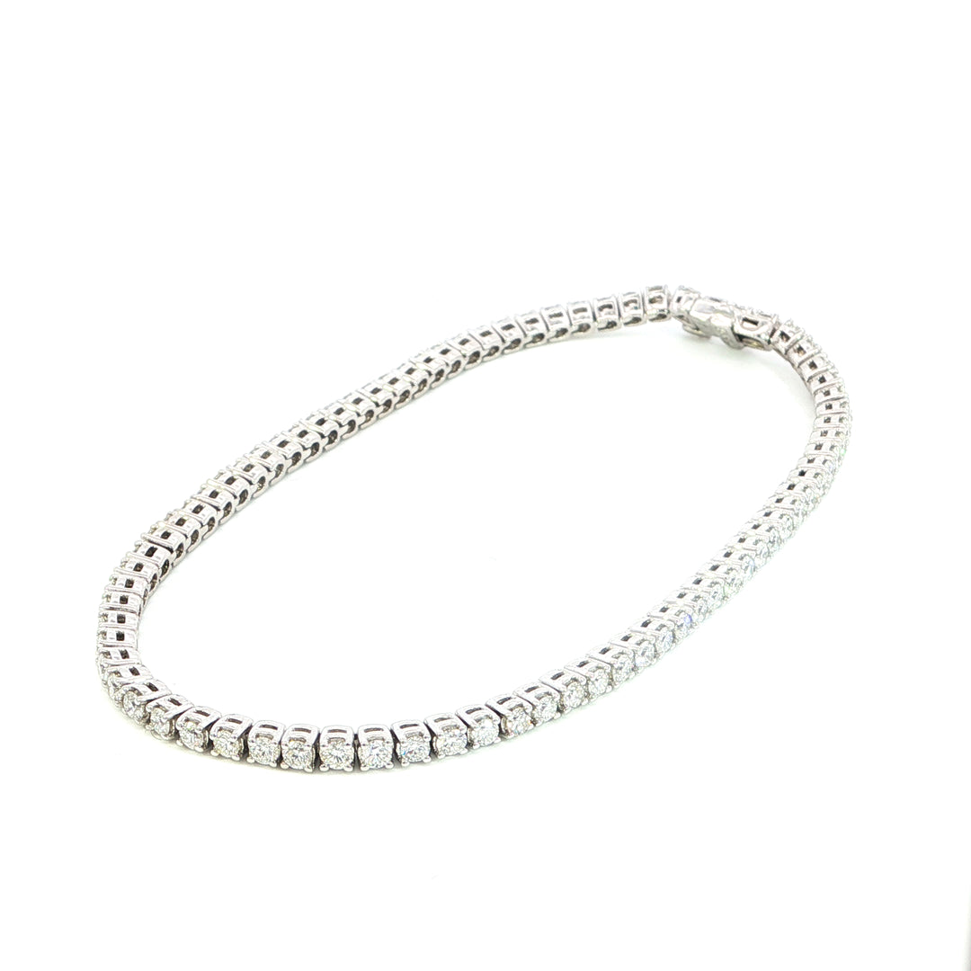 14k White Gold Tennis 2.12ct Total Natural Diamond Bracelet