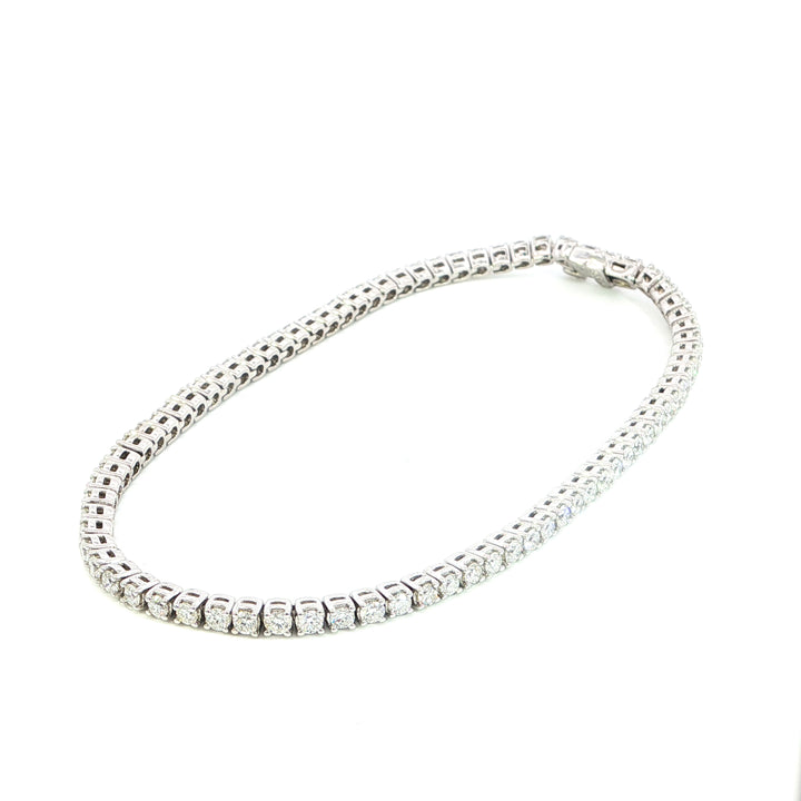14k White Gold Tennis 2.12ct Total Natural Diamond Bracelet