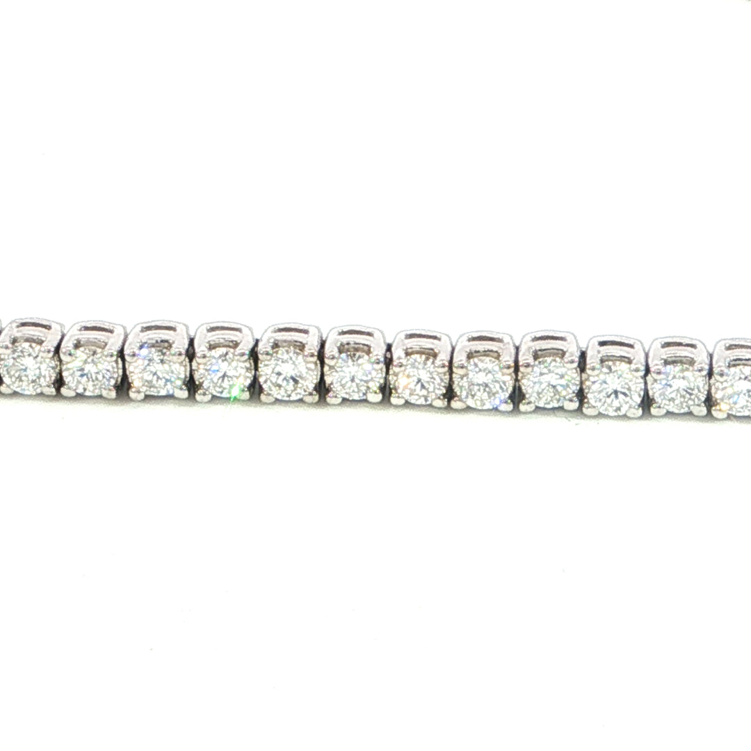 14k White Gold Tennis 2.12ct Total Natural Diamond Bracelet