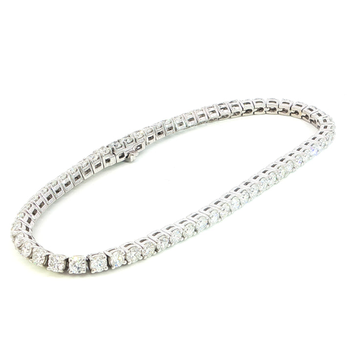 5.0ct Total 14k White Gold Natural Diamond Tennis Bracelet