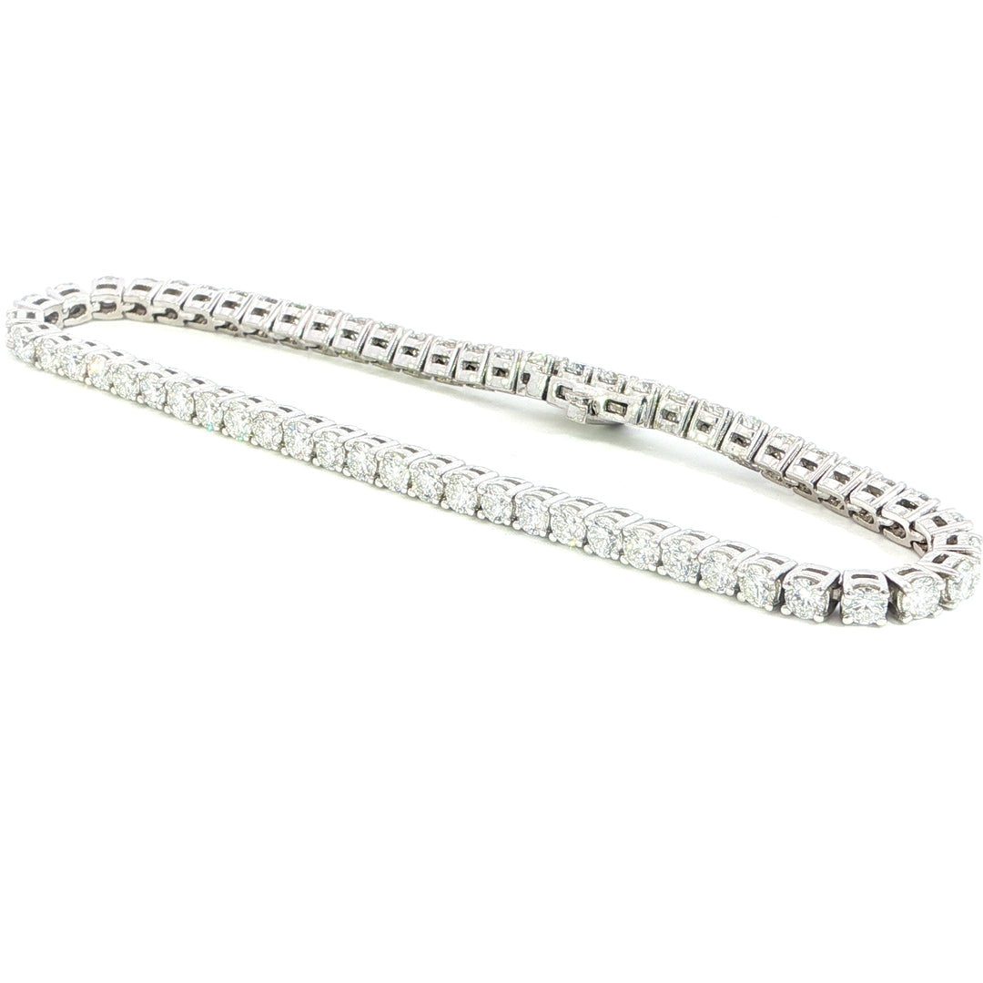 5.0ct Total 14k White Gold Natural Diamond Tennis Bracelet