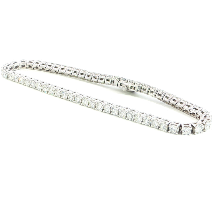 5.0ct Total 14k White Gold Natural Diamond Tennis Bracelet
