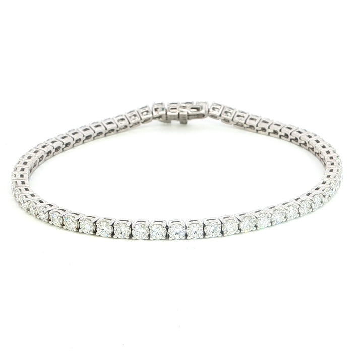 5.0ct Total 14k White Gold Natural Diamond Tennis Bracelet