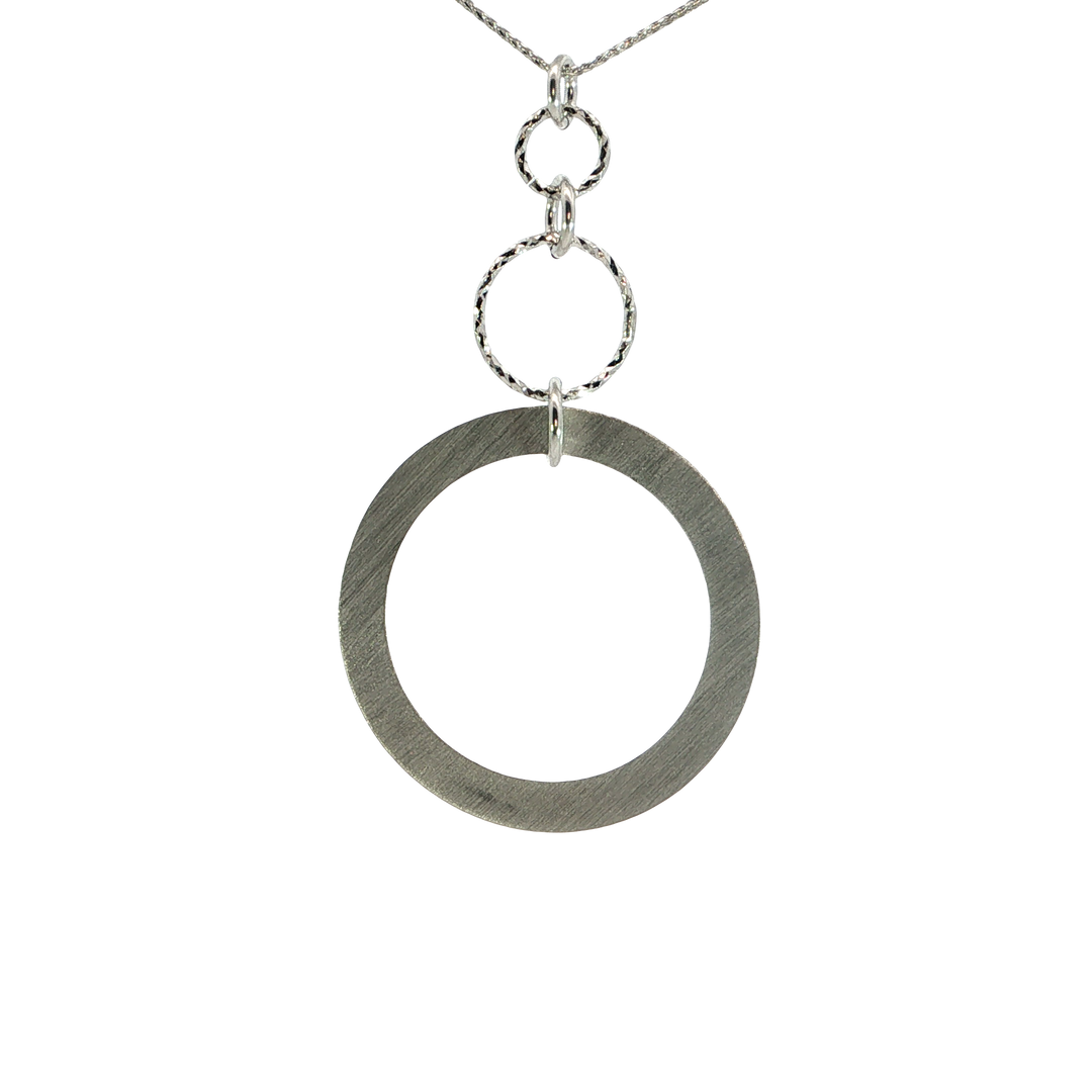 Circle Pendant in Sterling Silver 925 Purity