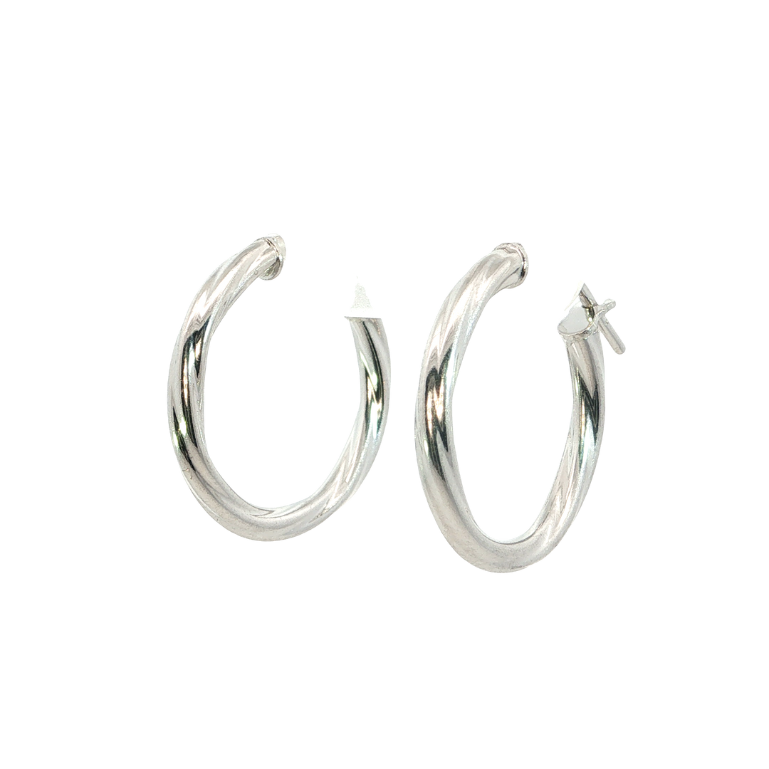Hoop 15mm earrings in Sterling Silver