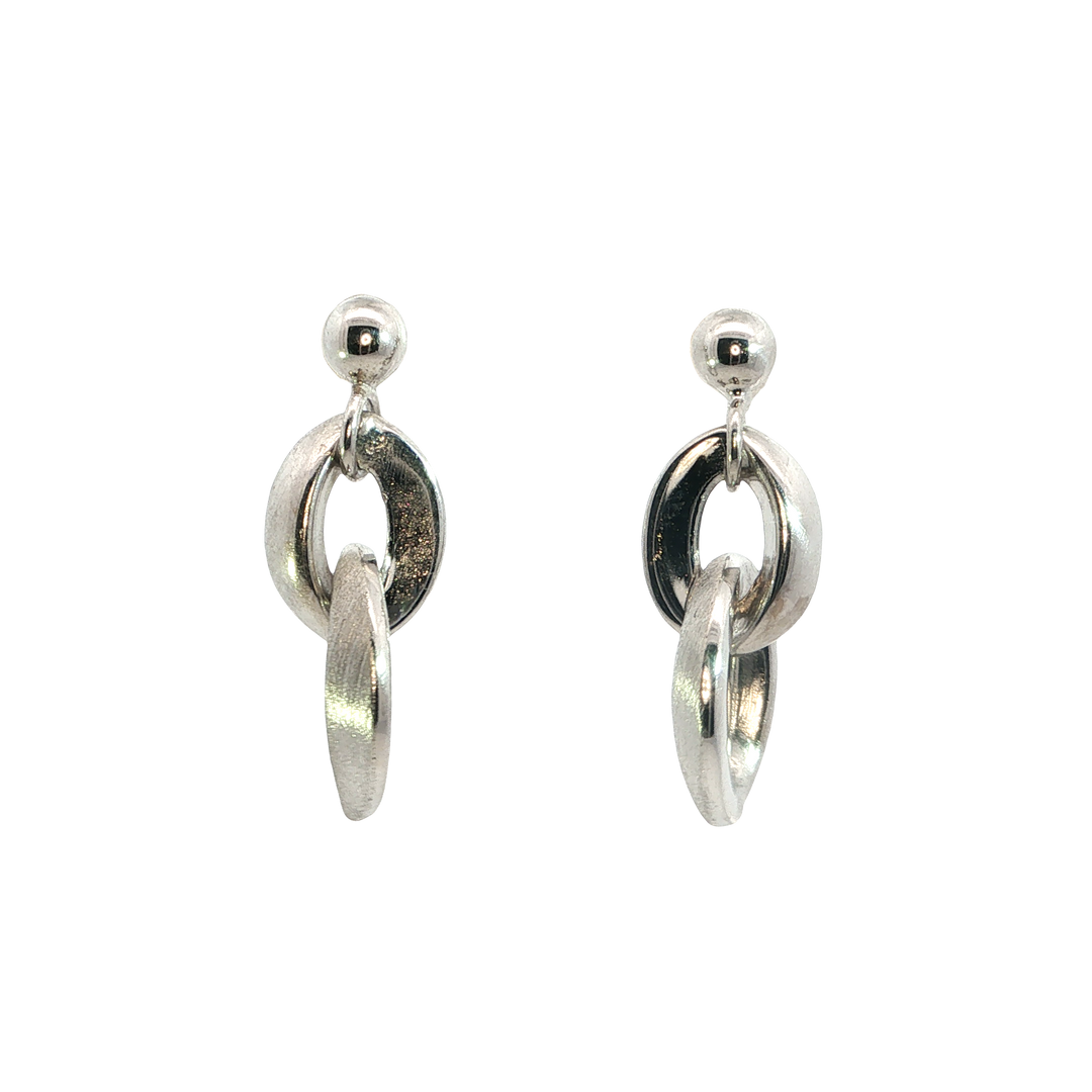 Drop Fancy Link earrings in Sterling Silver