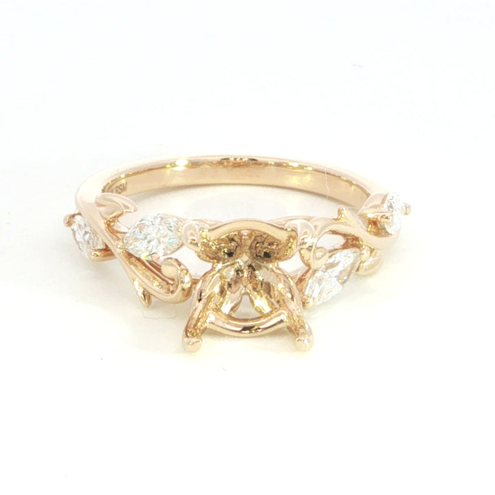 Semi Mount 14k Yellow Gold Lab Grown Diamond Ring