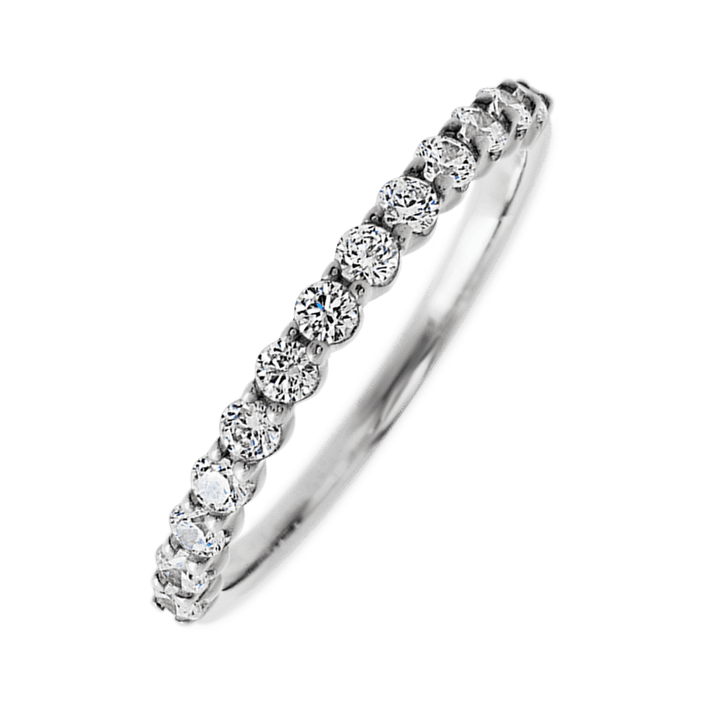 14K White Gold band with 13 Round Lab Grown Diamond (ST) having TCW-.39
