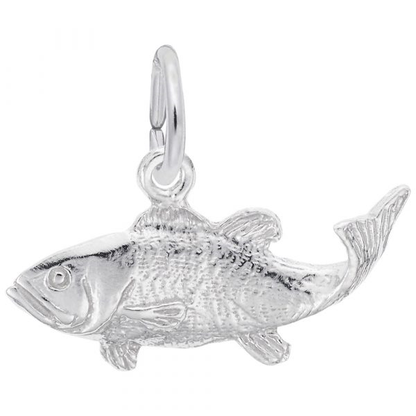 Sterling Silver Animal Bass Fish Charm