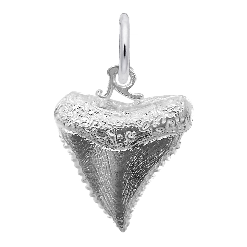 Sterling Silver Nature Inspired Shark Tooth Charm