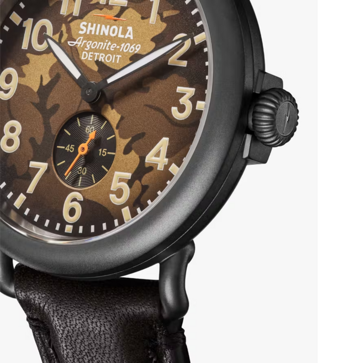 Shinola Gun Meatl Finish Runwell Men's 47mm Quartz Watch with Small Seconds SO120291086