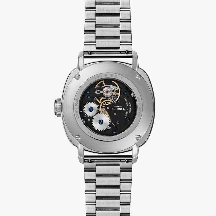 Shinola Black Dial Mechanic Men's 39 mm Stem Winding Watch with Hours-Minutes-Seconds S0120282834