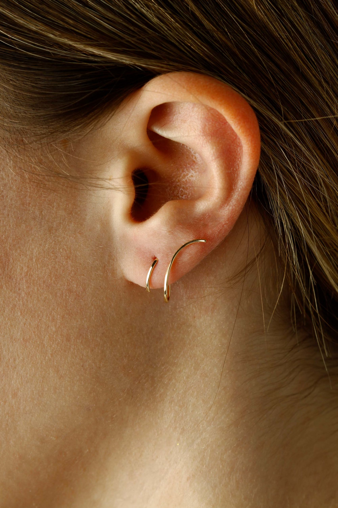 Weave Wire Earrings 14k Yellow Gold Polished