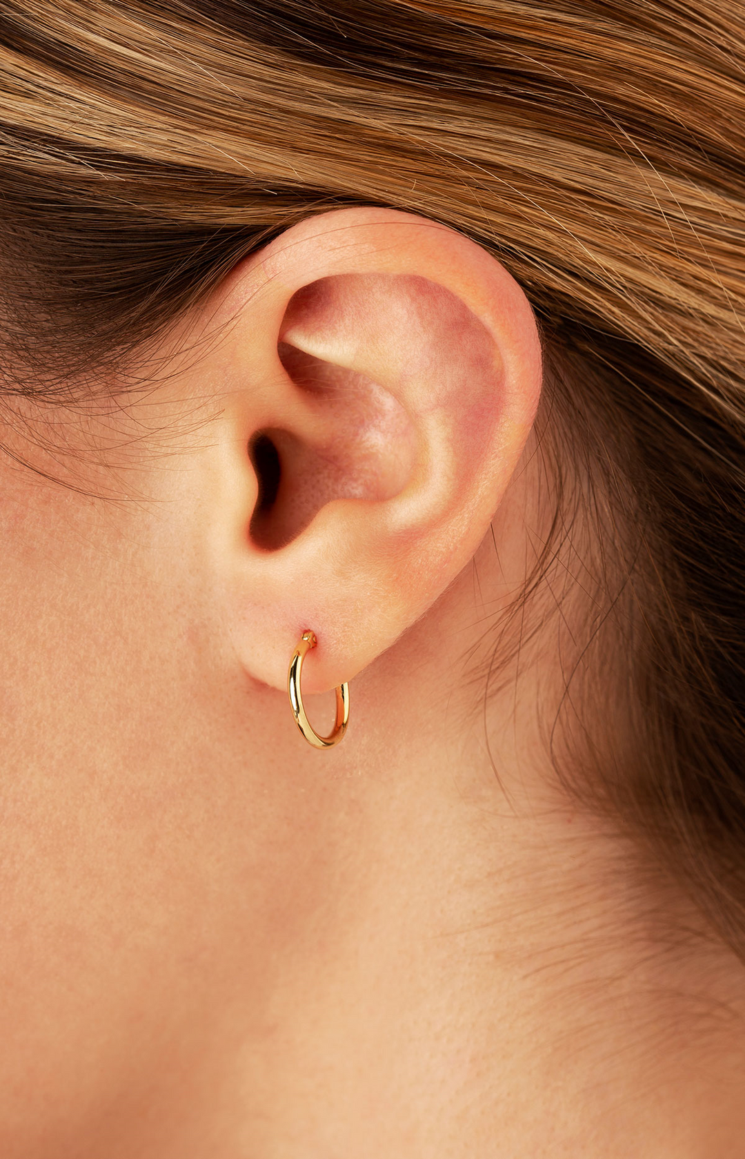 Tube Hoop 1.5x12.4mm Earrings 14k Yellow Gold Polished