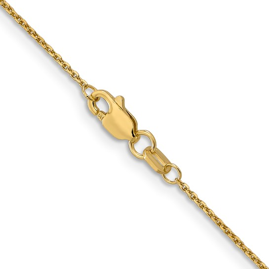 16 Inch 14K Yellow Gold Cable Chain with Lobster Clasp