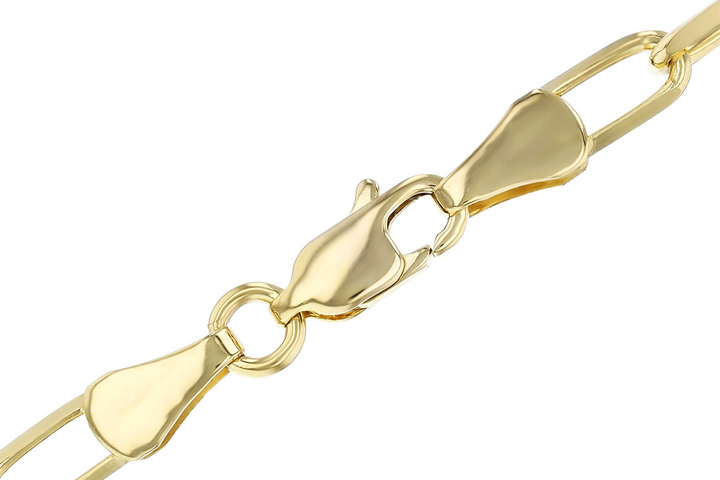 Paperclip Bracelet, 14k Yellow Gold