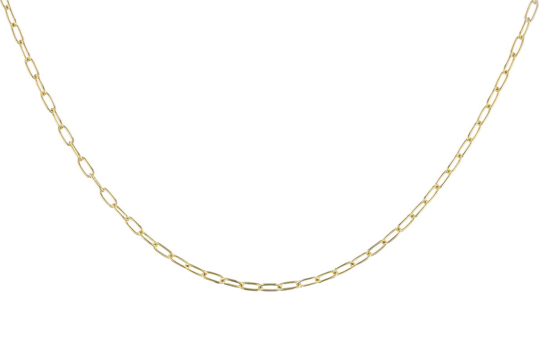 7 Inch Polished Paperclip Chain 14k Yellow Gold with Lobster Clasp