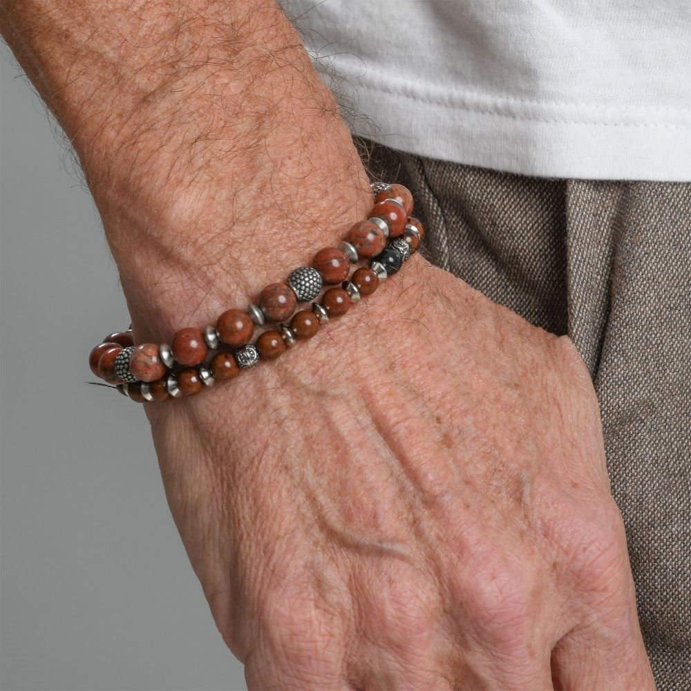 Beaded rainbow  Jasper Bracelet
