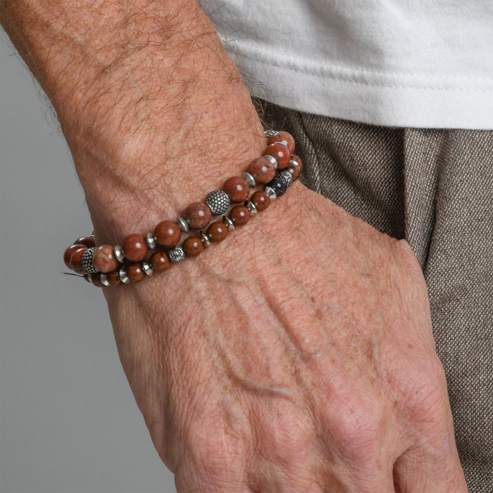 Beaded rainbow  Jasper Bracelet