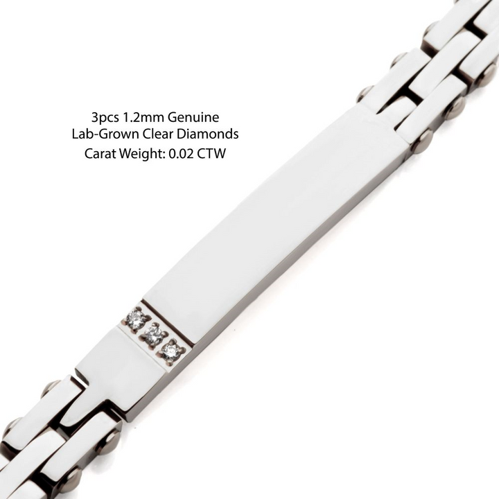 Lab-Grown Diamonds Tennis Steel Bracelet