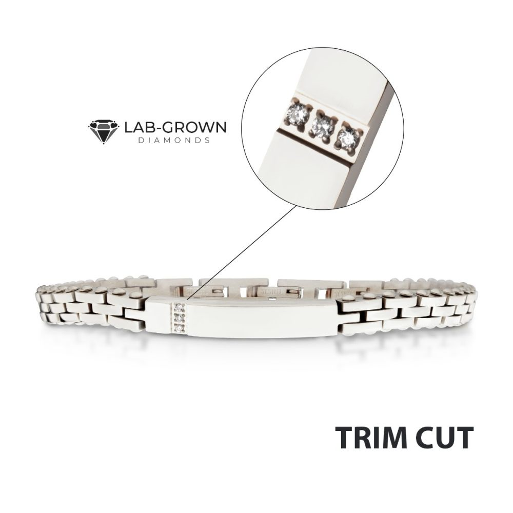 Lab-Grown Diamonds Tennis Steel Bracelet
