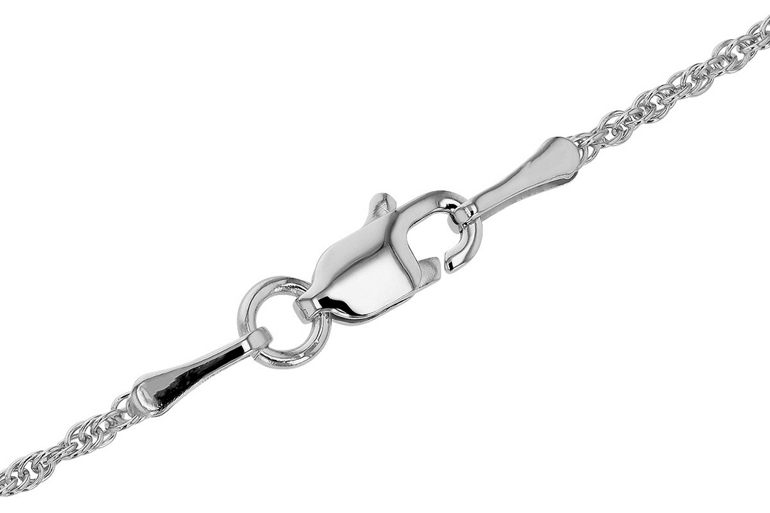 18 Inch Rope Chain, 14k White Gold