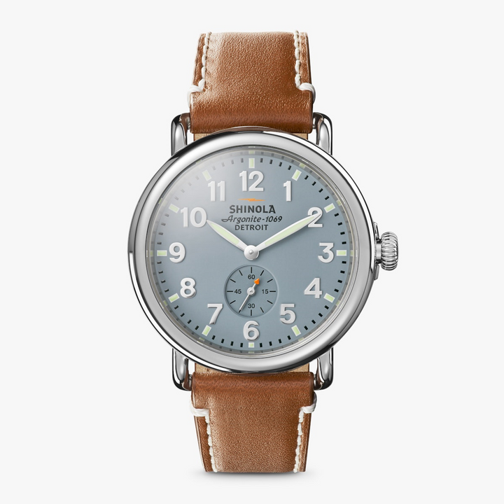 Shinola Slate Blue Dial Runwell Men's 41 mm Quartz Watch with Small Seconds S0110000024